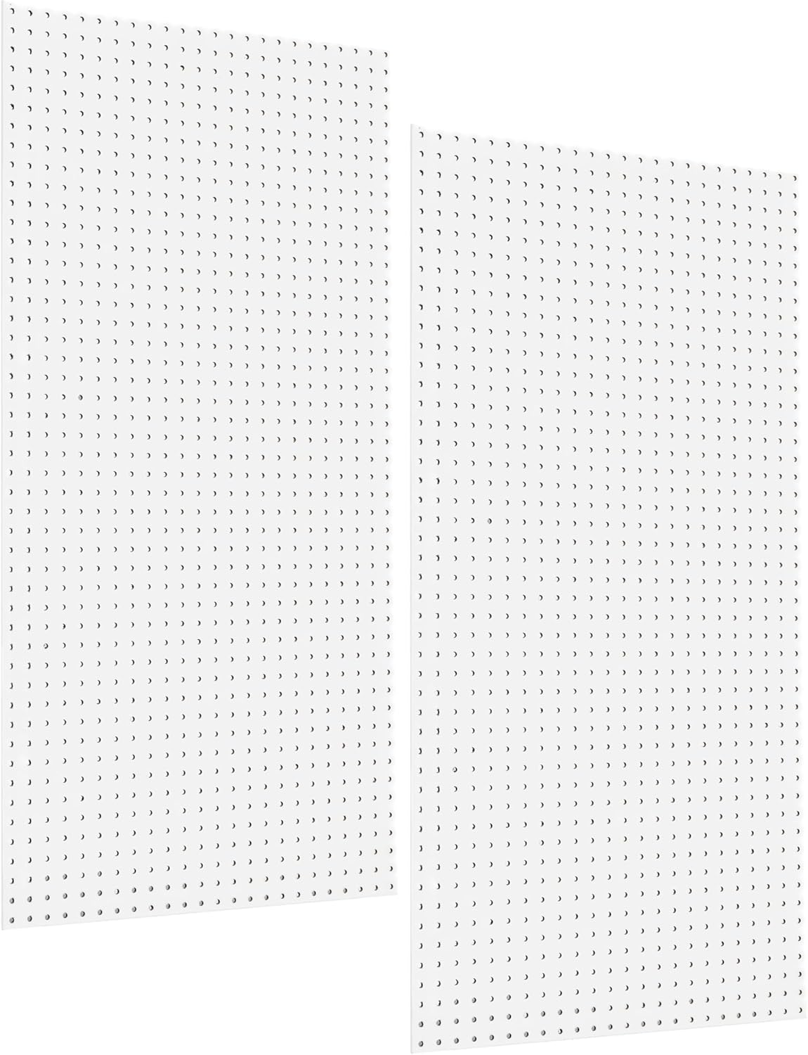 Triton Products Heavy Duty Poly Pegboards - Set of 2 DuraBoard Wall Panels, Each 22" x 18" x 1/4" with 1/4" Holes for Home, Office, Garage, Storage and Organization (White)