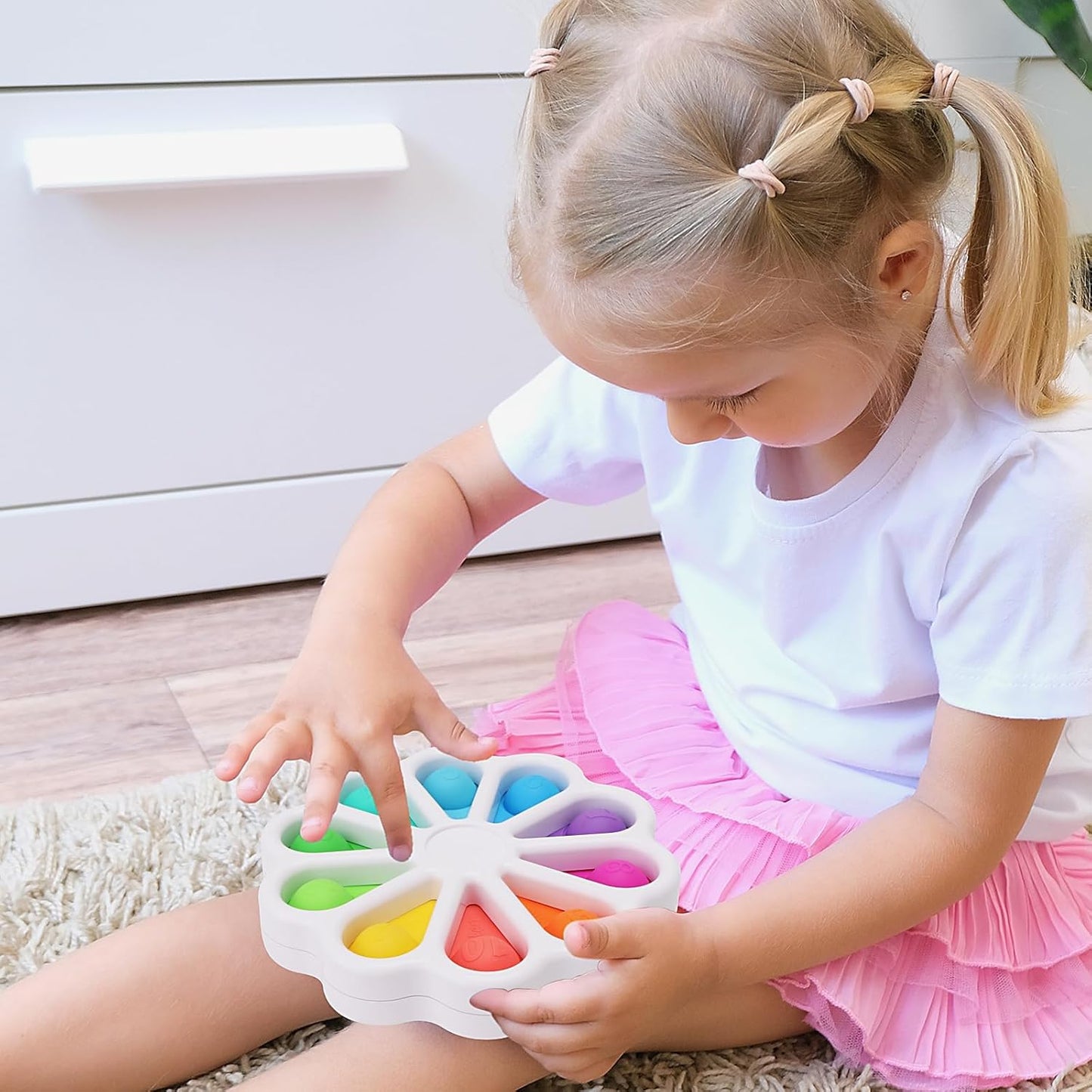 Pop Fidget Sensory Toys for Toddlers 1-3, Montessori Toys for 1 2 3 Year Old, Toddlers Push and Popping Bubbles Digits Number Learning Sensory Preschool Toy