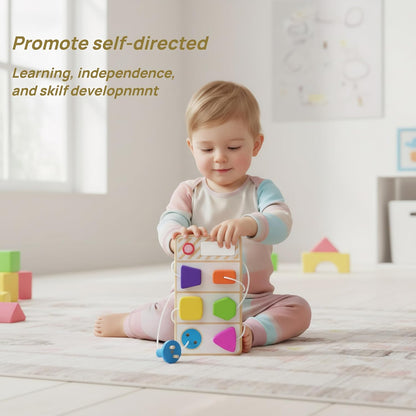 Montessori Toys for 1 Year Old, Baby Busy Board for Travel, Toddler Gifts