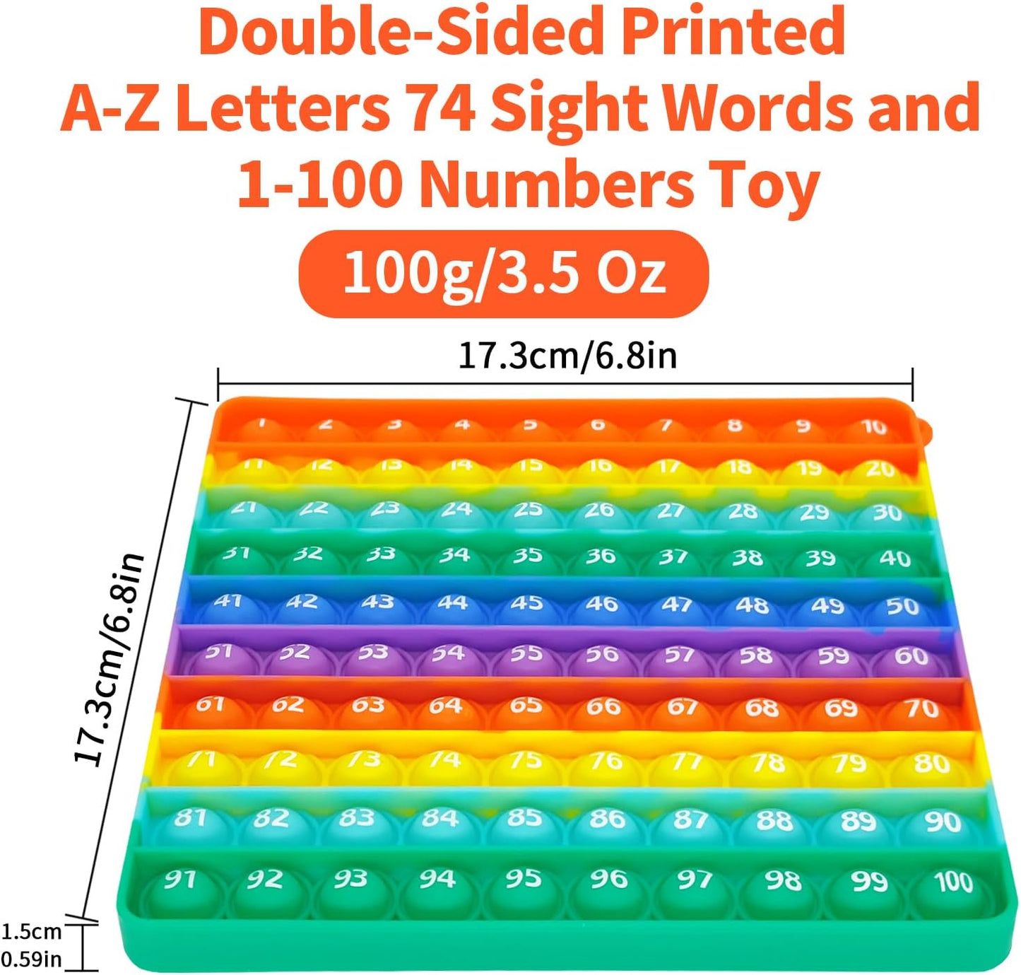Interactive 12x12 Multiplication Pop Board - STEM Sensory Math Toy with Poppable Bubbles, Classroom & Homeschool Learning Game, Multiplication Table Chart for Kids, Stress Relief Tool, CPC Certified
