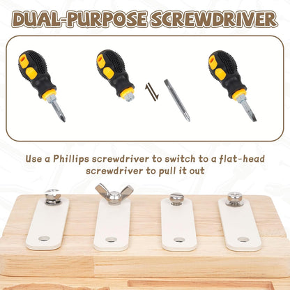Busy Board,Montessori Screwdriver Board for Kids,Montessori Fine Motor Skills Toy, Screwd Tool Set, Sensory Toy for Toddlers,Educational Activity Set for Educational Preschool Gift for Boys