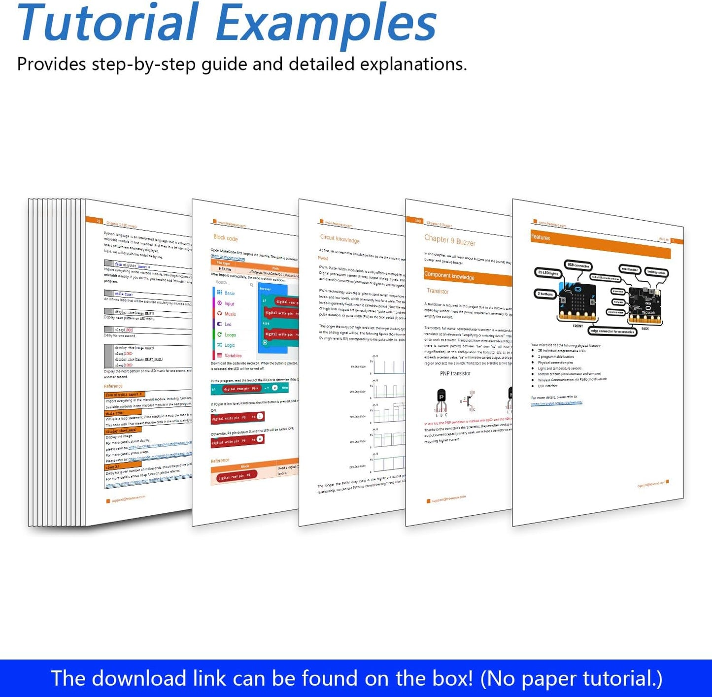 Freenove Super Starter Kit for BBC Micro:bit (Not Included, Works with V1 & V2), 266-Page Detailed Tutorial, 191 Items, 38 Projects, Blocks and Python Code