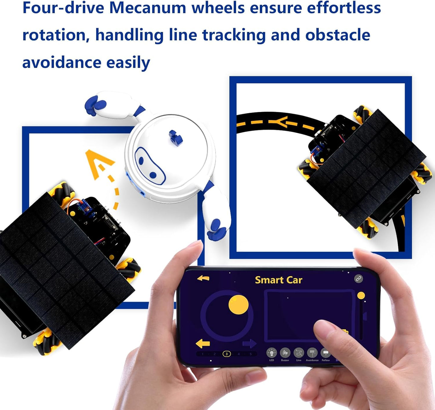 ACEBOTT Smart Robot Tank Car Kit with ESP32 for Arduino Robotics for Kids Ages 8-12 12-16 STEM Science Kits Coding Gifts for 8-16 Year Old Boys Girls Teens Cool Engineering Building Toys Unique Gifts