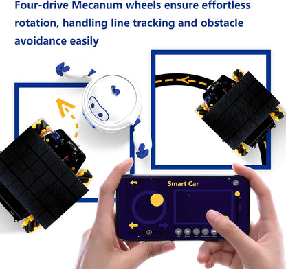 ACEBOTT Smart Robot Tank Car Kit with ESP32 for Arduino Robotics for Kids Ages 8-12 12-16 STEM Science Kits Coding Gifts for 8-16 Year Old Boys Girls Teens Cool Engineering Building Toys Unique Gifts