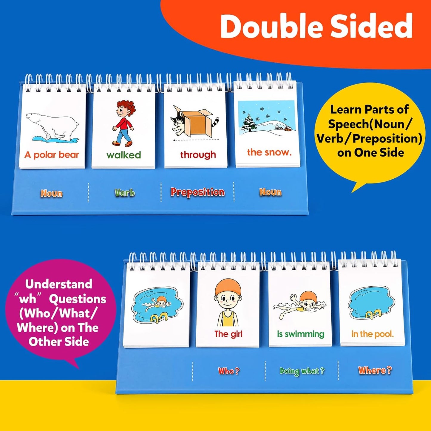 Aizweb Sentence Building for Kids,Speech Therapy Learn to Read for Preschool Kindergarten 1st 2nd Grade Classroom Must Haves,Phonics Reading Learning Games,Special Education for Homeschool Supplies