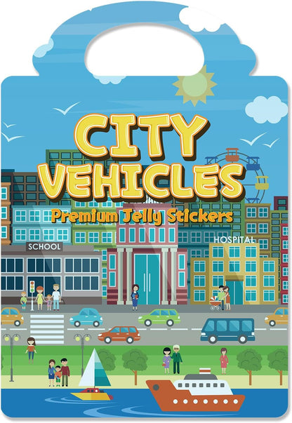 6 Sets Reusable Sticker Book for Toddlers 3-6, Jelly Sticker Books for Toddler, Travel Sticker Activity Toys for Kids 3 4 5 6 Years Old Girls & Boys