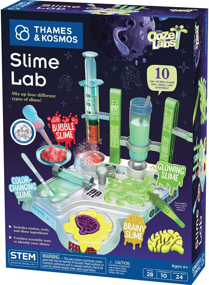 Thames & Kosmos Ooze Labs Colorful Crystal Lab STEM Experiment Kit & Lab Setup | Awesome Geometric Crystals, Dazzling Displays, with 11 Shiny, Sparkly, Safe Experiments | Stickers to Decorate Your Lab