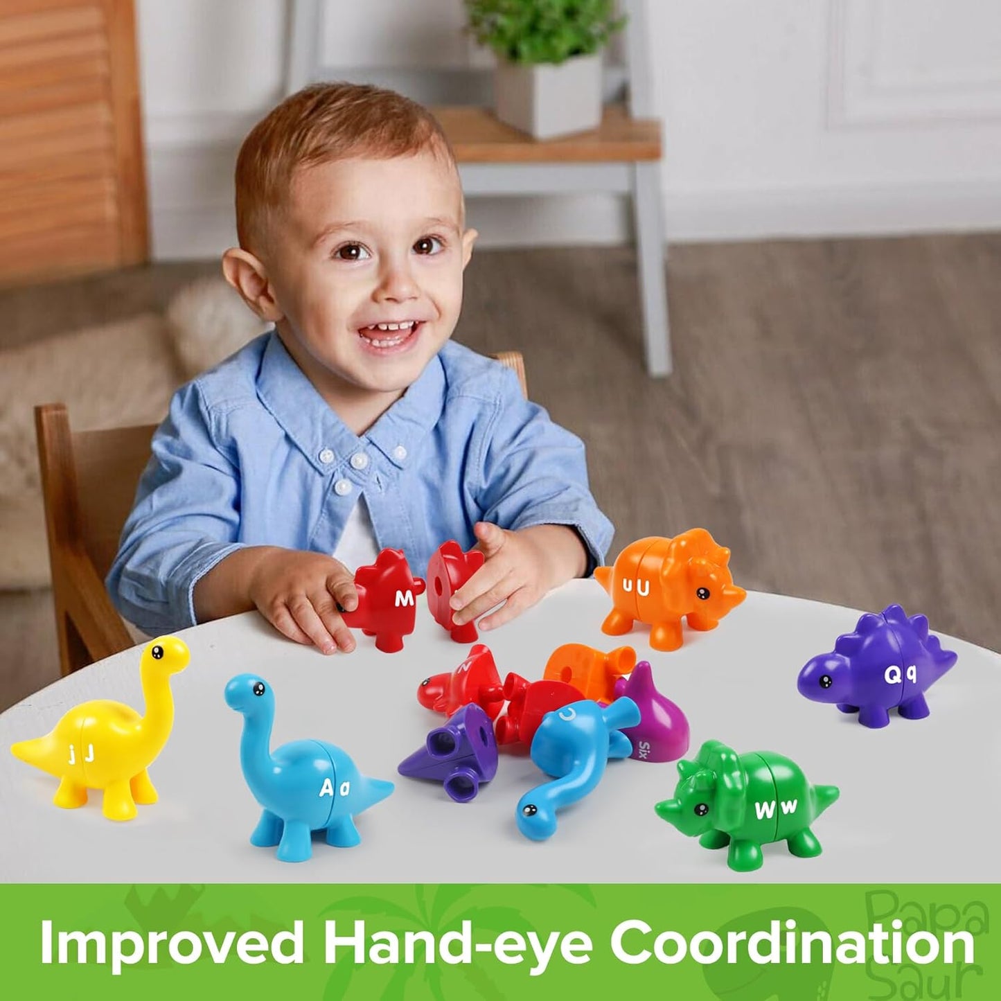 Alphabet Learning Toys Matching Letter ABC Fine Motor Toy Double-Side Ice Cream Toys Preschool Learning Activities Montessori for Toddler Kids Ages 2 3 4 5