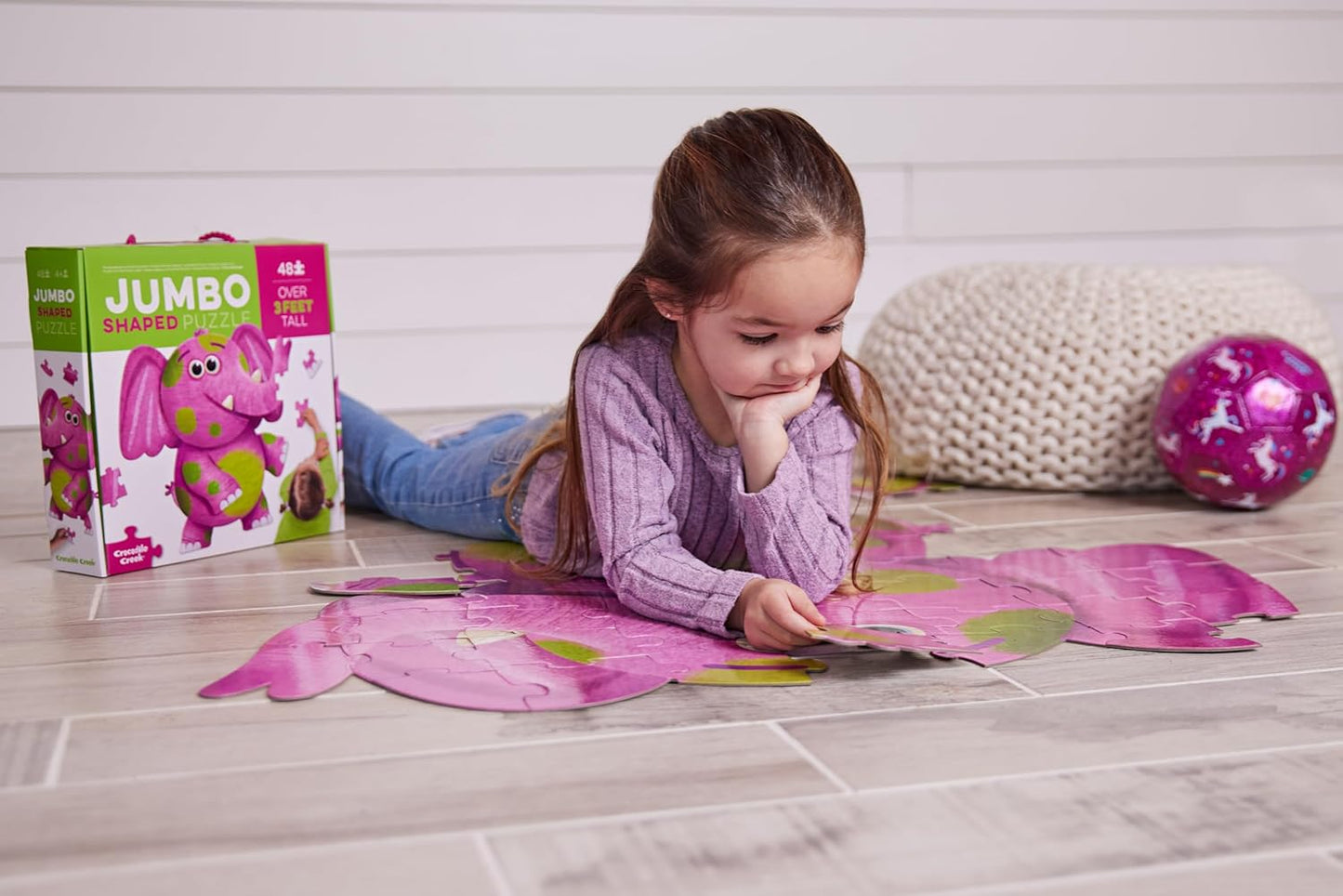Crocodile Creek Above + Below 48-Piece Jigsaw Floor Puzzle - Fun Floor Puzzles for Kids Ages 4-8, Jumbo Unicorn