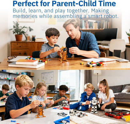 STEM Robotics Kit for Kids 8-12, DIY Voice-Control Interactive Robot Building Science Kit for Kids Age 8-12, for Science & Tech Enthusiasts