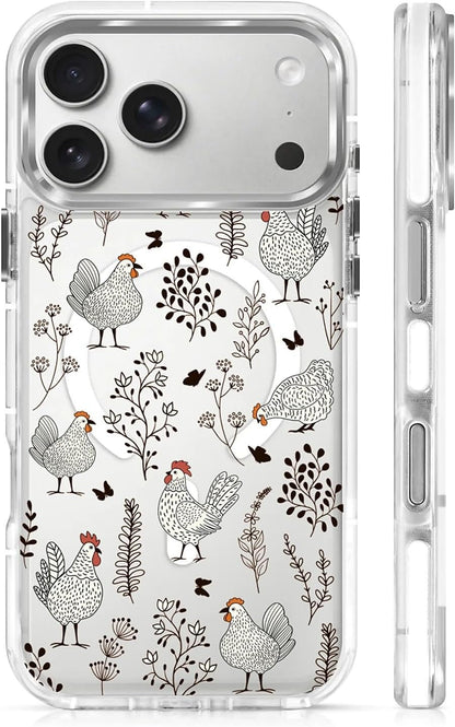 for iPhone 17 Pro Max Case [Compatible with Magsafe],Girls Women Clear Magnetic Case Silicone Shockproof Protective Cover with Pattern Colorful Motivational Letters