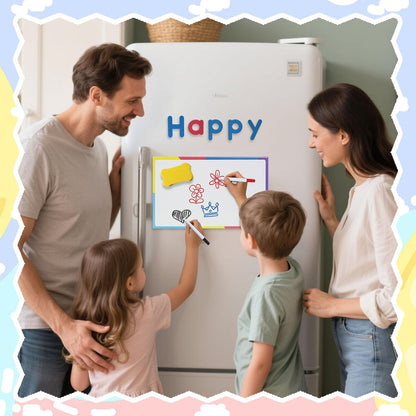 LovesTown Magnetic Alphabet Letters Kit for Kids, Double Sided Magnetic Board with Storage Box, Educational Learning Toys for Preschool Classroom and Home, 234 Pieces