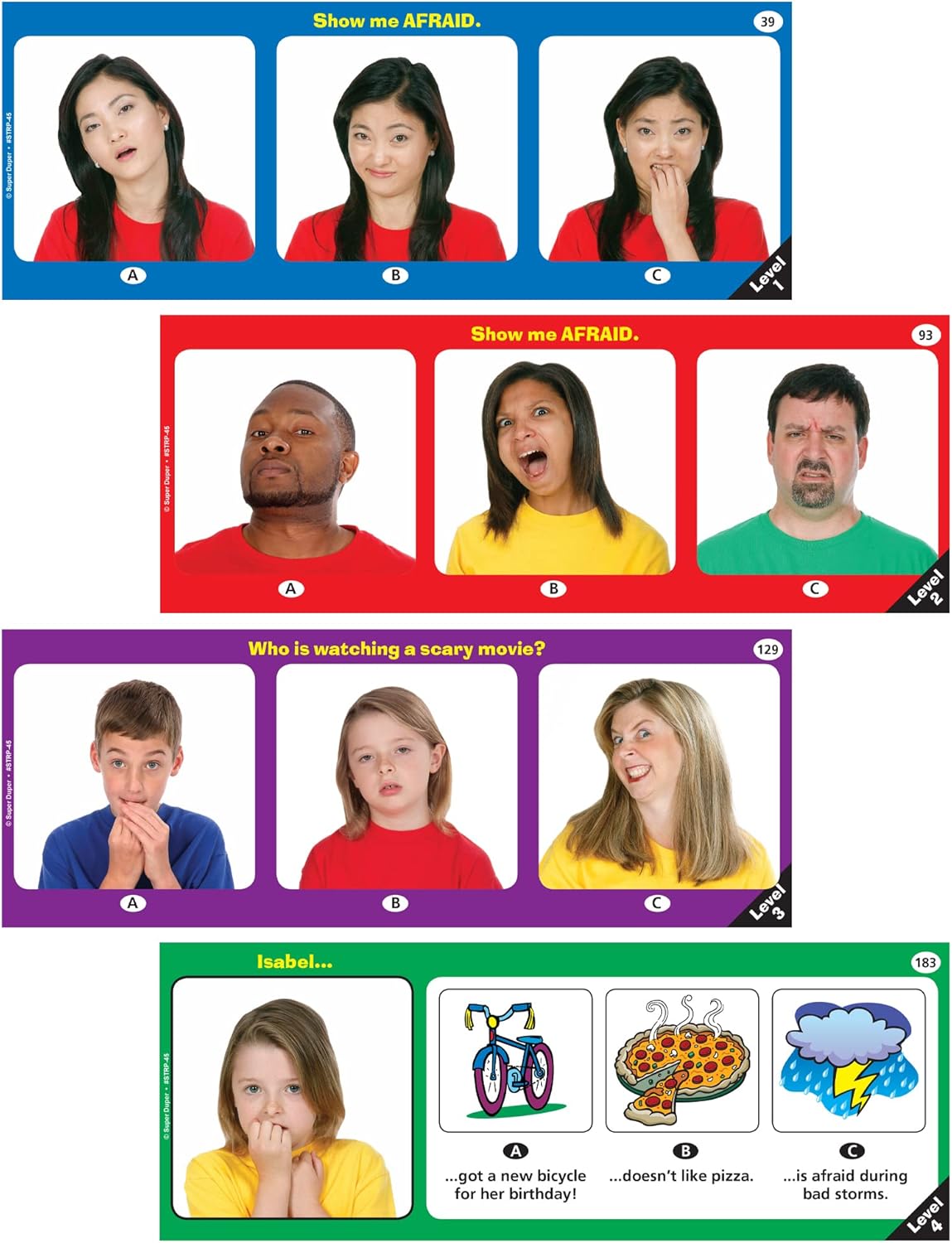 Super Duper Publications | Emotions Skill Strips® Photo Flash Cards | Educational Learning Resource for Children