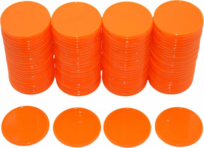 Smartdealspro Set of 100 1 Inch Opaque Plastic Learning Counters Mini Poker Chips Game Tokens with Storage Box (Pink)