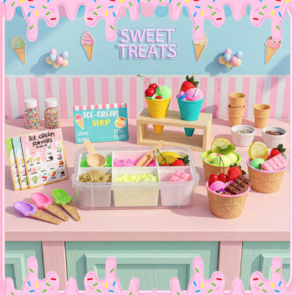 Thenshop Summer Aloha Juice Bar Sensory Bin Lemonade Stand Summer Sensory Bin Filler Sandbox Play Sand Kit Juice Stand Education Activities DIY Making Kit for Play Gift Sorting Counting Training