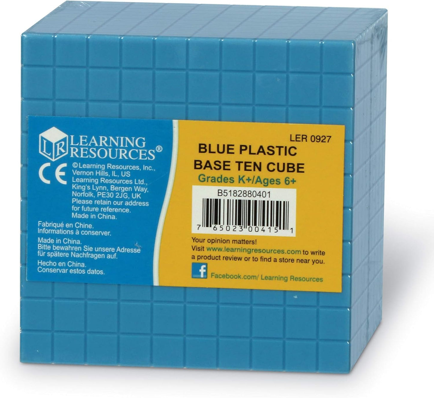 Learning Resources Base Ten Blocks Smart Pack - 121 Pieces, Ages 6+, Grades 1+, Math First Grade Games, School Supplies