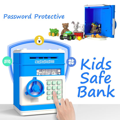 JUNEU Unicorn Piggy Bank for Kids, Gifts for 5 6 7 8 9 10 Year Old Girls, Kids Electronic Piggy Bank, Girls Birthday Gifts, Educational Toys for Girl Boys, Kid Money Saving Box, Mini ATM Coin Bank