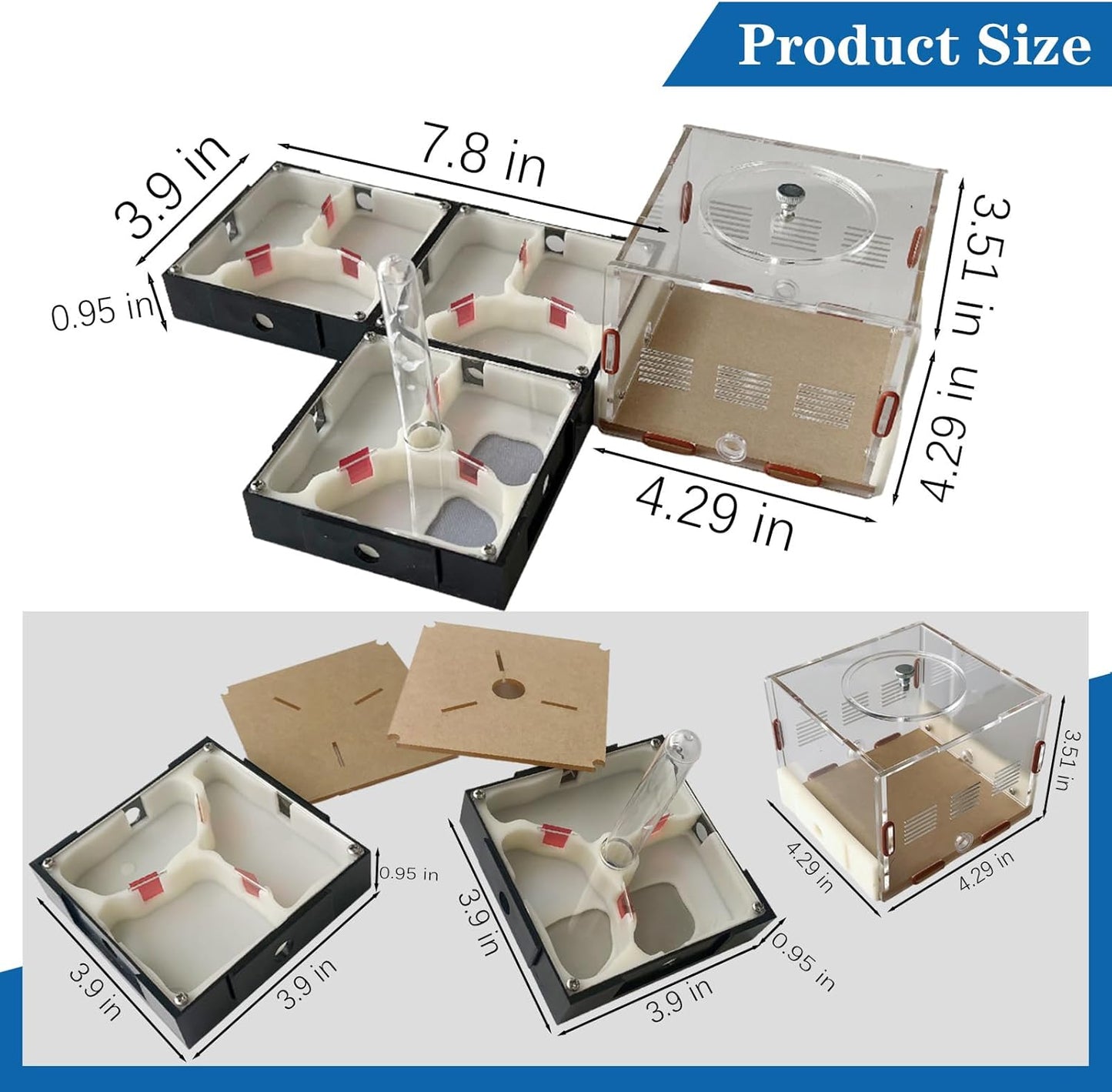 Ant Farm Nest Science DIY Terrarium Kit Care for Live Ants Ant Habitat with Water Tower Nurturing Room and Comprehensive Observation