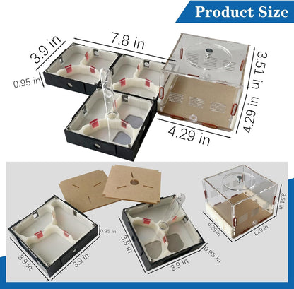 Ant Farm Nest Science DIY Terrarium Kit Care for Live Ants Ant Habitat with Water Tower Nurturing Room and Comprehensive Observation