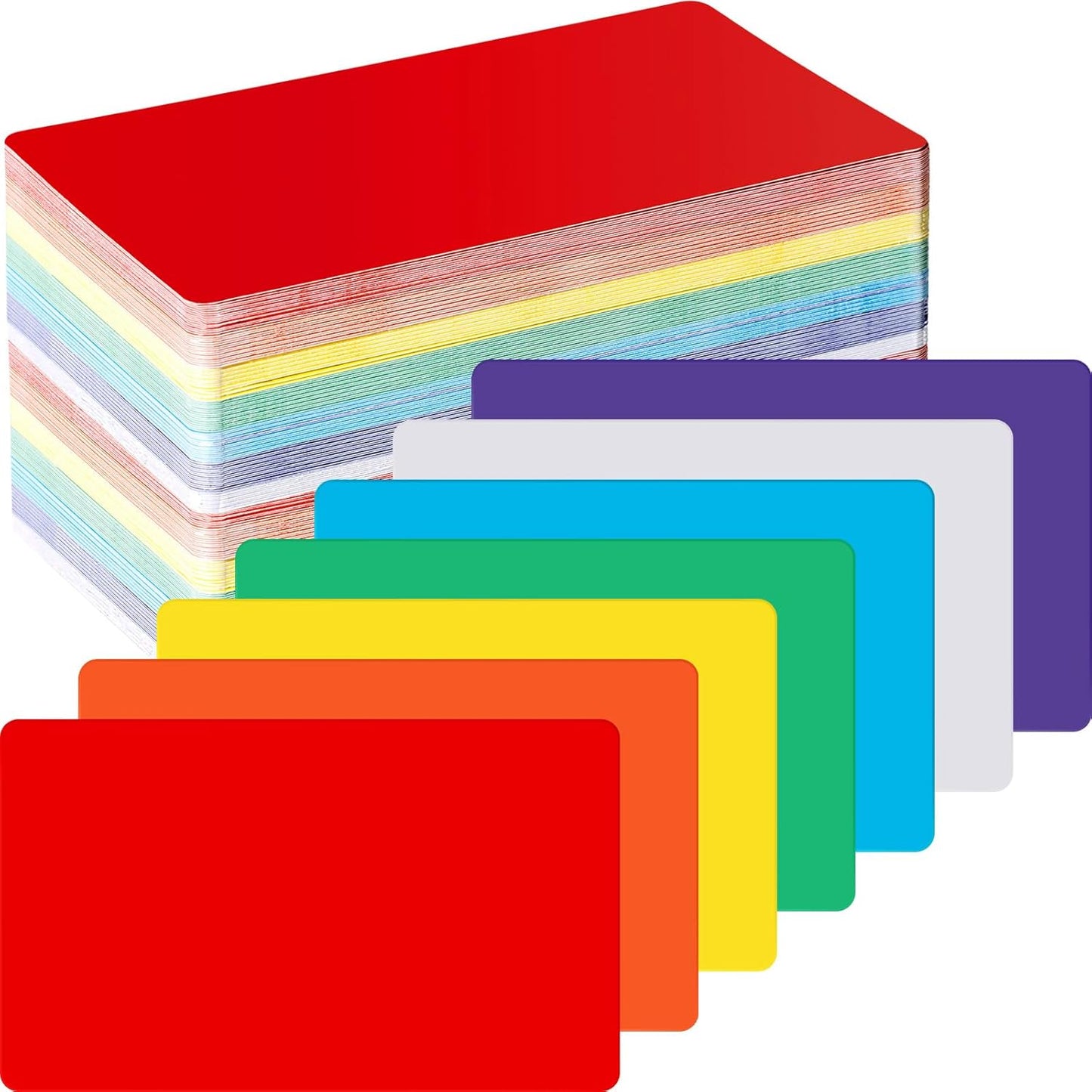 Harloon 100 Pcs Dry Erase Index Cards 3 x 5 Inch Laminated Reusable Dry Erase Note Cards Sheets for Office to Do List(White)