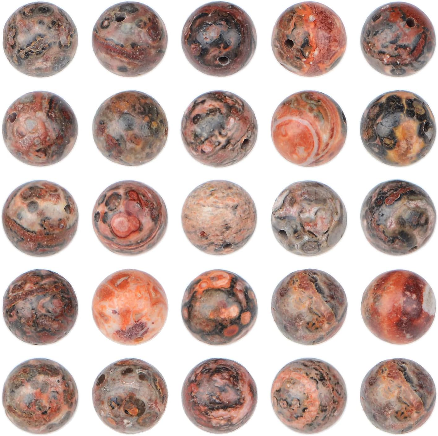 NCB 100pcs Original Natural Stone Beads Gemstone Round Loose Beads 6mm 8mm 10mm (Blue Aventurine, 6mm 100Beads) - Colors A