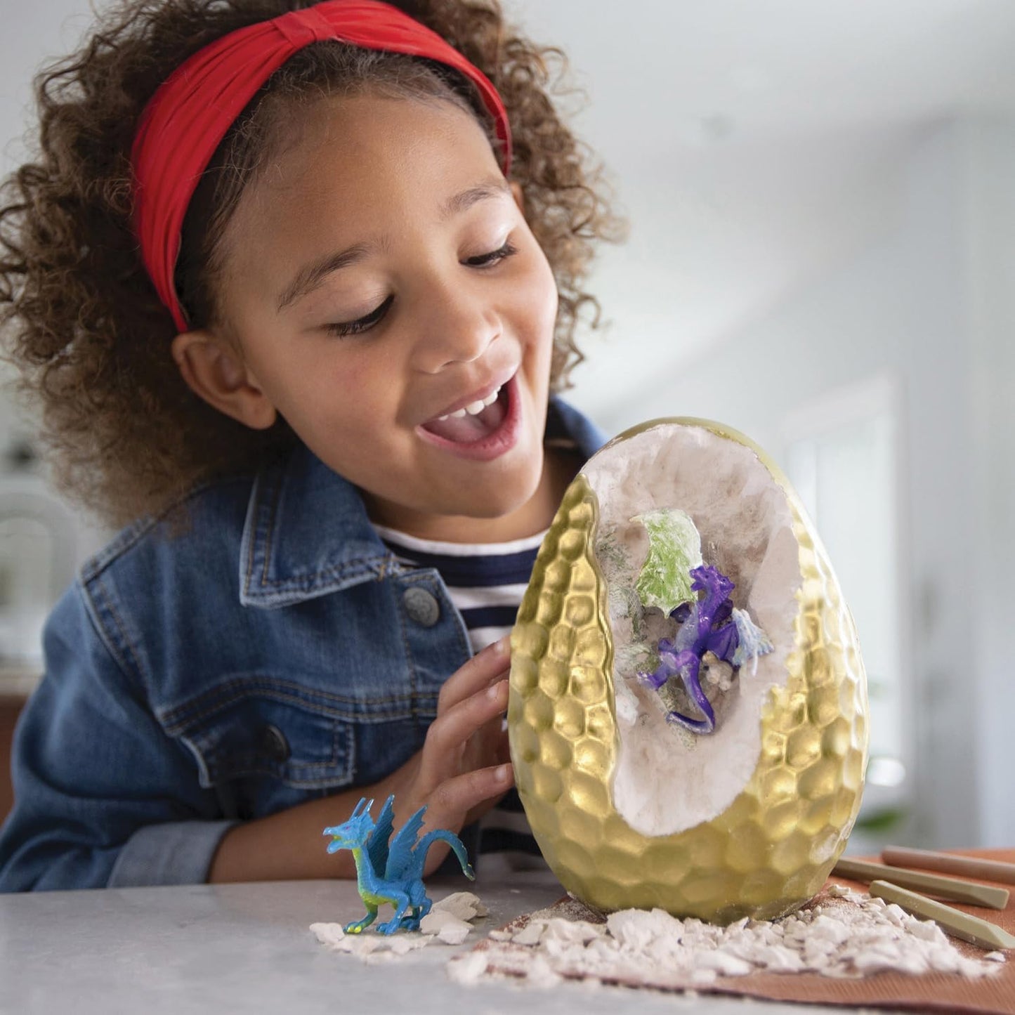 MindWare Dig It Up! The Big Egg Dragons – Excavate 7 Dragon Figures from One Giant Egg | STEM Excavation Kit with Tools & Dragon Legend for Kids Ages 4+ | Hands-On Science & Imaginative Play Toy