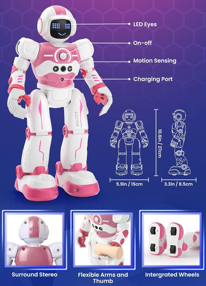 Robot Toys for Kids,Programmable Remote Control Smart Walking Dancing Robot Toy with Gesture & Sensing for Age 4 5 6 7 8 9 10 Year Old Boys for Birthday Present