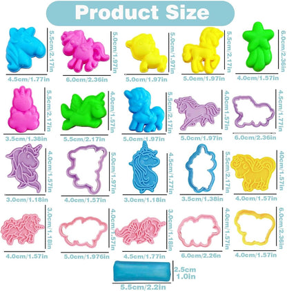 Unleash Creativity with 6 Unique Dino Molds Dough Toys Dough Accessories Set.Ideal as a Gift for Kids Aged 3-4-8 Years