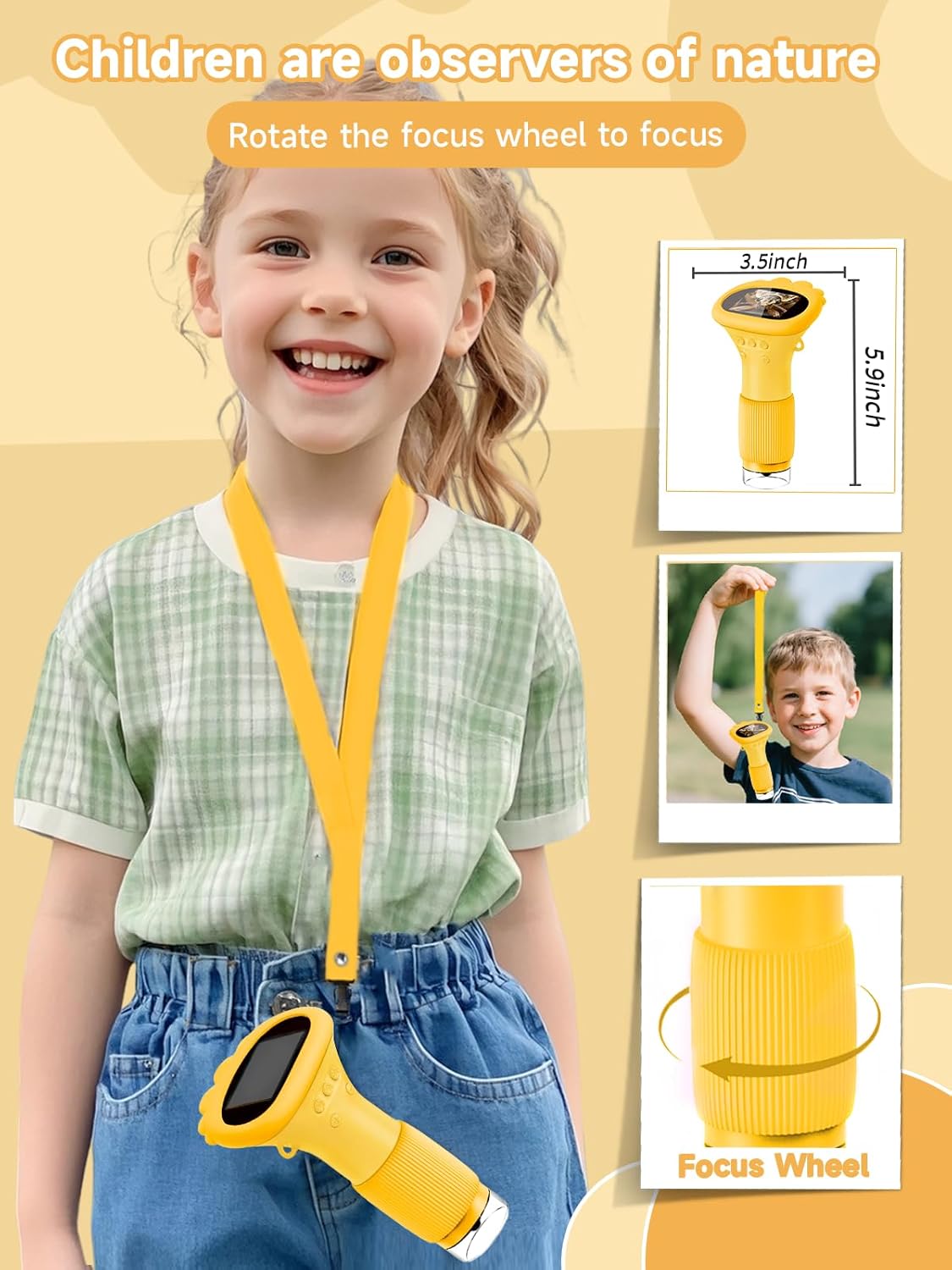 Acoath Microscope for Kids, 1000X Handheld Digital Miniscope with 2.0" Screen, Portable Pocket Microscope Education Toys Birthday Gifts for Age 3 4 5 6 7 8 9 10 Girls Boys