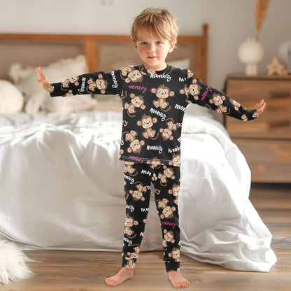 ALAZA Shark Starfish Palm Tree 2 Piece Pajama Set Long Sleeve Top and Pants Sleepwear Unisex - Colors A