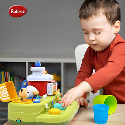 Montessori Busy Board Sensory Toys for Toddlers 1-3, Activity Music & LED Light Up Montessori Toys for 2+ Year Old, Travel Toys for 2 Year Old Boys & Girls, 2025