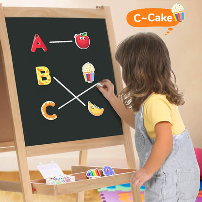 JoyCat Fridge Magnets for Toddlers & Kids – 26 Cute A-Z Objects, Large Magnetic Refrigerator Toys, Fun Educational Learning Gifts for Girls and Boys 2 3 4 5 Years Old
