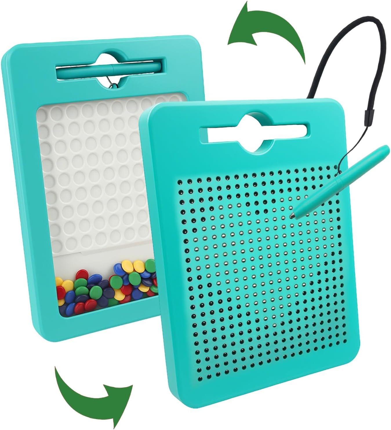 2 in 1 Double-Sided Magnetic Drawing Board for Kids, Magnetic Color Number Maze, Fine Motor Skills Toys, Road Trip Car Activities for Boys Girls 3 4 5 Years Old