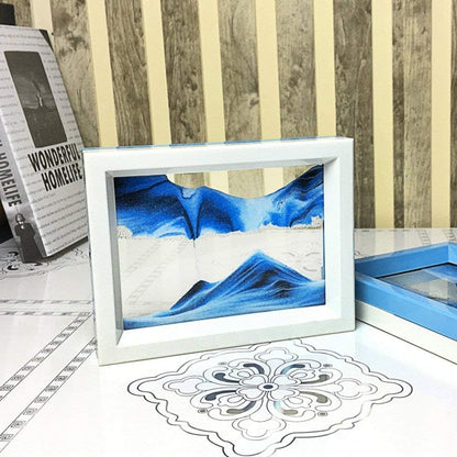 LYPGONE Moving Sand Art Picture Dynamic Sand Picture Flowing Sand Picture Desktop Art Toys Voted Best Gift!(Ocean Heart)