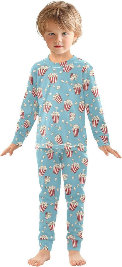 ALAZA Shark Starfish Palm Tree 2 Piece Pajama Set Long Sleeve Top and Pants Sleepwear Unisex - Colors B