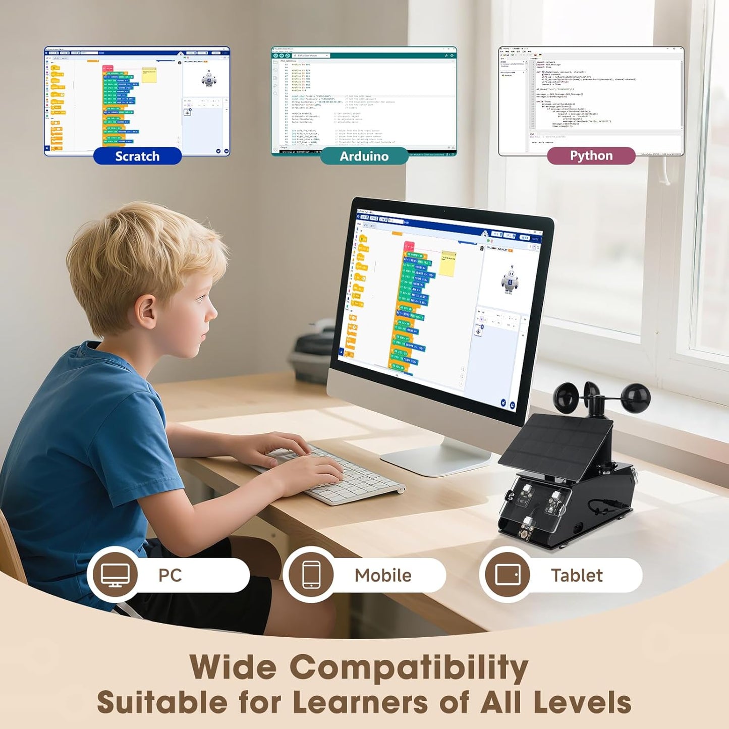 Robotics Kit for Kids Ages 8–12 12-16, ACEBOTT Smart Robot Car Kit with 3MP Camera, STEM Toys for Boys Compatible with Arduino & Scratch,App & Remote Control,STEM Gift for Boys, Girls,Teens and Adults