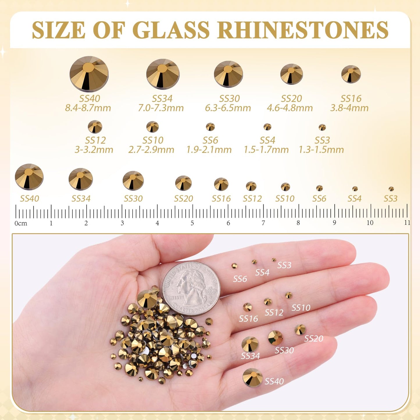 5000PCS SS6/2mm Glass Crystal Rhinestones (Clear), Bedazzling Flatback Rhinestones for Crafting DIY Crafts Nail Art Makeup Decoration, Gems Diamond Charms for Tumbler Shoes Clothing Mug