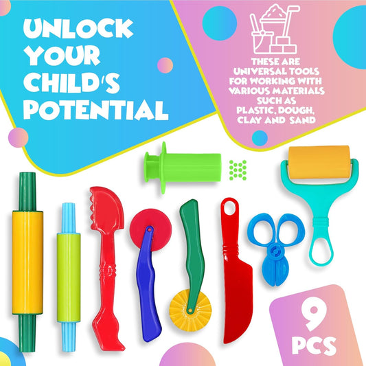 DIMROM Clay and Play Dough Tools 12 Piece Set - Ages 3 & Up (12pcs)