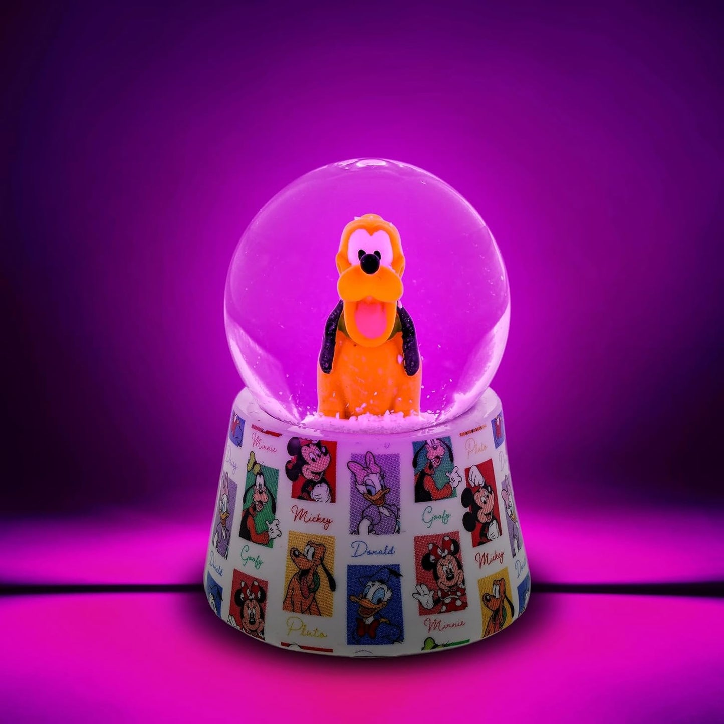 Silver Buffalo Disney Mickey and Friends Mini Light Up Snow Globe│Minnie Mouse│3.8 Inches Tall, 45mm (Small)