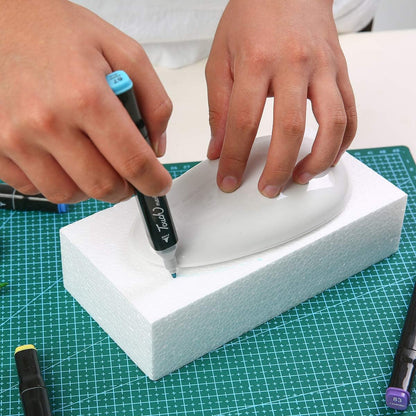 Crafare Craft Foam Blocks 10X10X4 Inch Polystyrene Squares Foam Block for Crafting for Arts School Projects Sculptures Floral Arrangements Modeling and Centerpieces