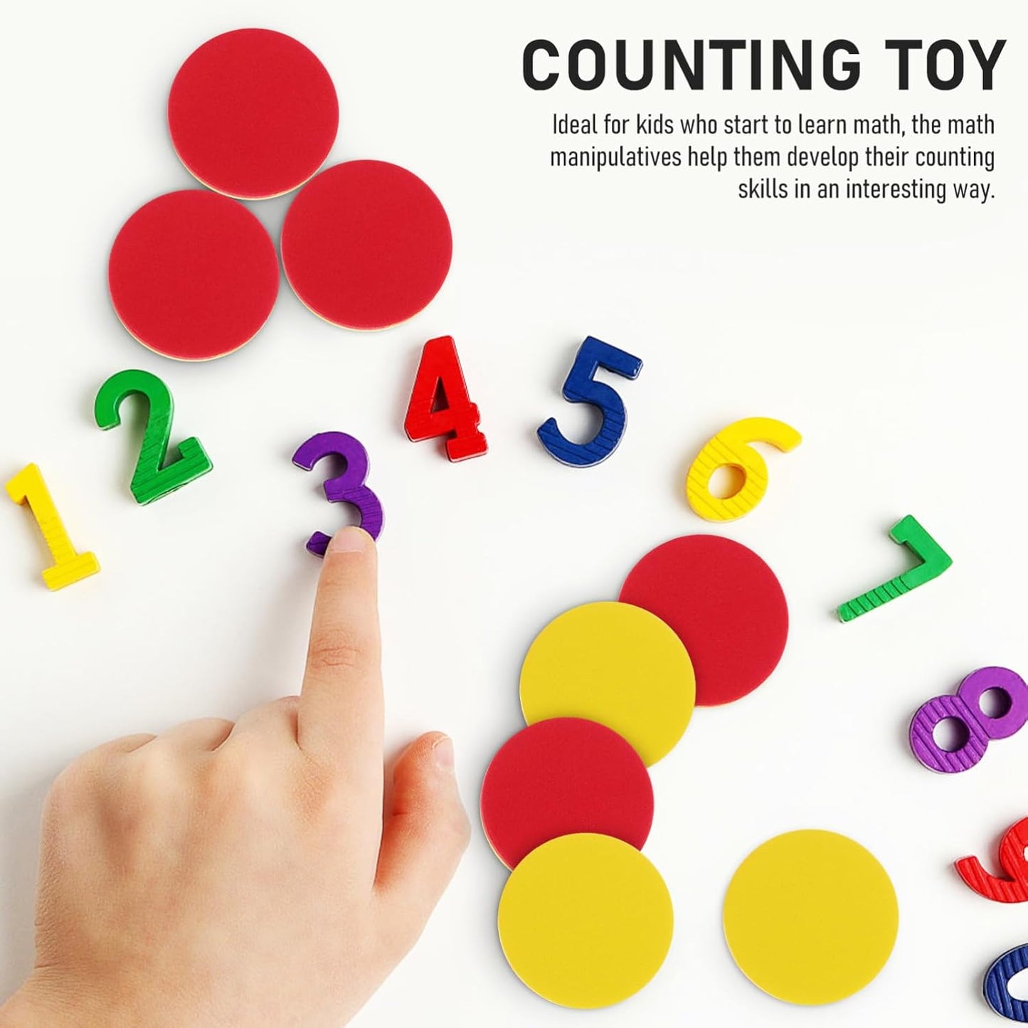 Yardwe 2sets Calculate Discs Math Counters for Number Counting Blocks for Color Educational Math Counters Counting Chips Cubes Math 100pcs*2