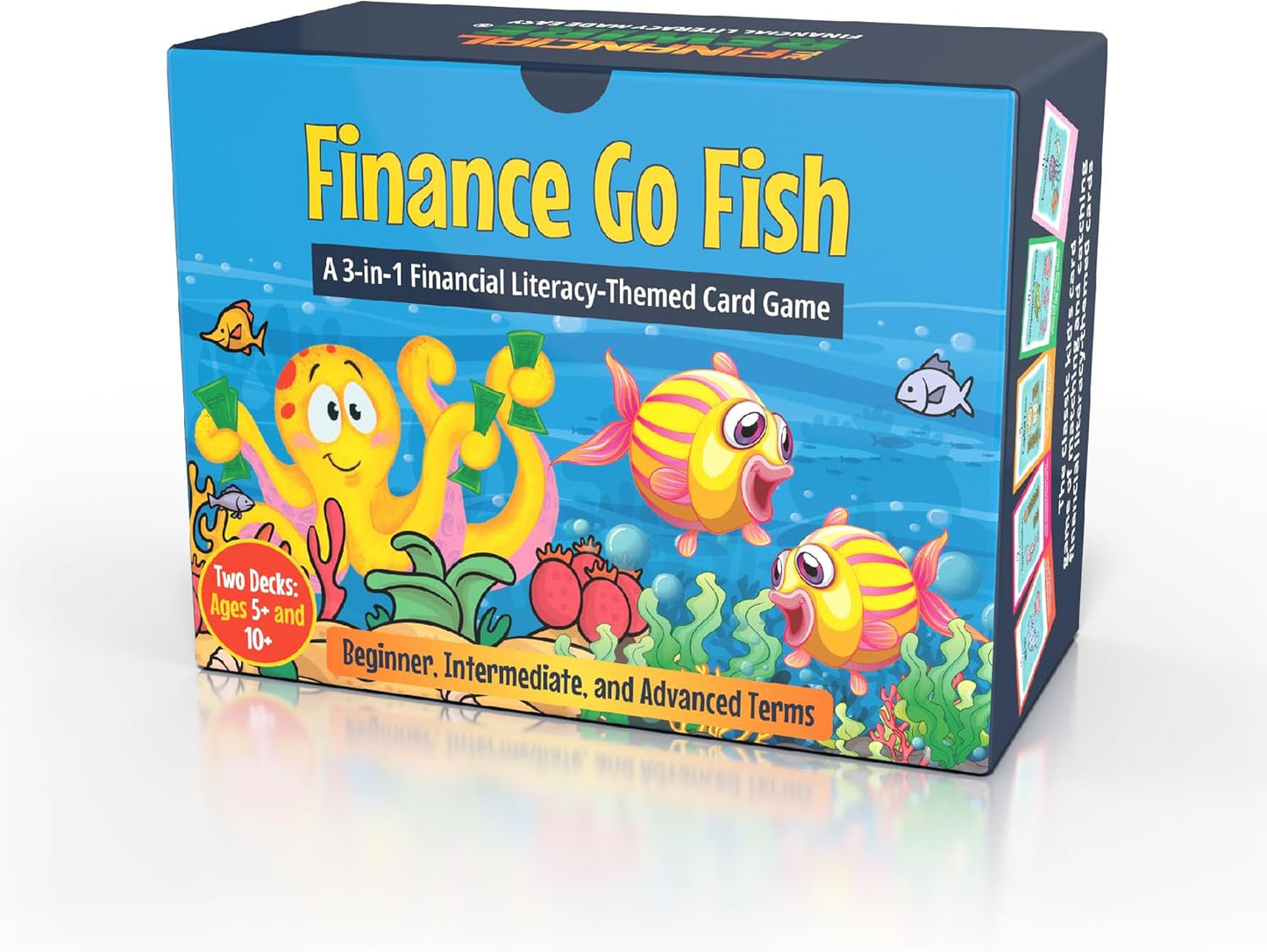 Finance Go Fish – 3-in-1 Financial Literacy Card Game for Kids Ages 5–12 | Go Fish, Memory & Old Maid | Educational Money Vocabulary Deck (Combo)