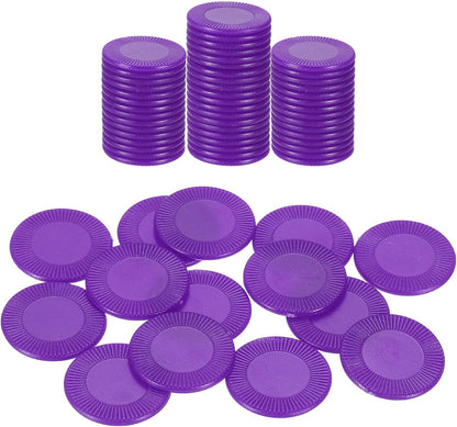 uxcell 64Pcs Plastic Poker Chips, 0.9 Inch Mini Bingo Chips Learning Counters Counting Counters Disks Markers Opaque Game Tokens for Game Play Math Counting, Red, Pattern