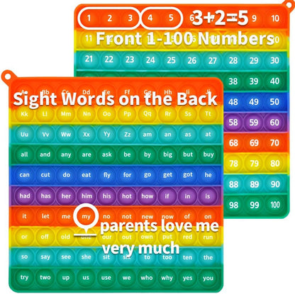 Interactive 12x12 Multiplication Pop Board - STEM Sensory Math Toy with Poppable Bubbles, Classroom & Homeschool Learning Game, Multiplication Table Chart for Kids, Stress Relief Tool, CPC Certified