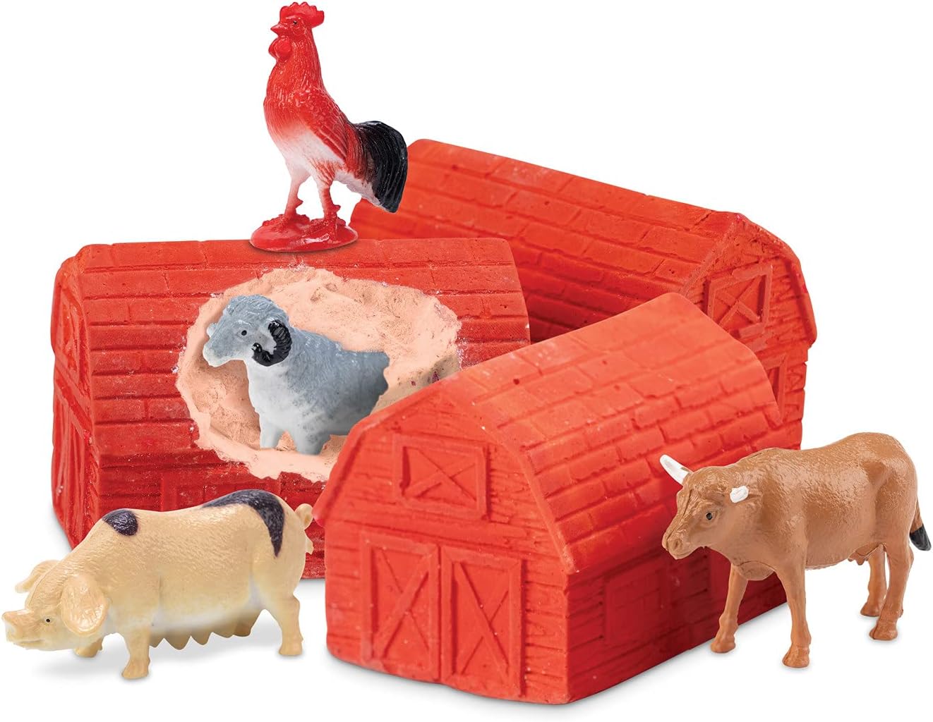 MindWare Dig It Up Farm Animal Discoveries – STEM Excavation Toy for Kids, Dig and Discover 12 Farm Animal Surprises, Ages 4+