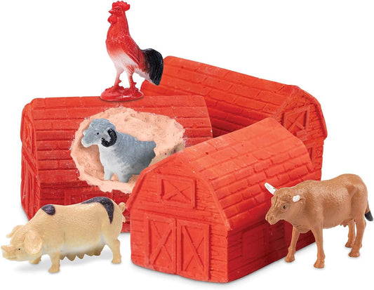 MindWare Dig It Up Farm Animal Discoveries – STEM Excavation Toy for Kids, Dig and Discover 12 Farm Animal Surprises, Ages 4+