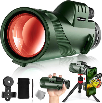 16X52 Monocular, Birthday Gifts for Men Dad Husband Him, Telescope High Powered for Adults, 2023 Power Prism Compact Monoculars for Adults Kids, Gadgets for Men, Valentines Gifts Ideas
