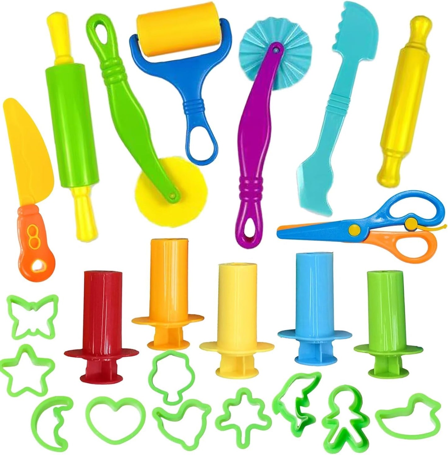 Unleash Creativity with 6 Unique Dino Molds Dough Toys Dough Accessories Set.Ideal as a Gift for Kids Aged 3-4-8 Years