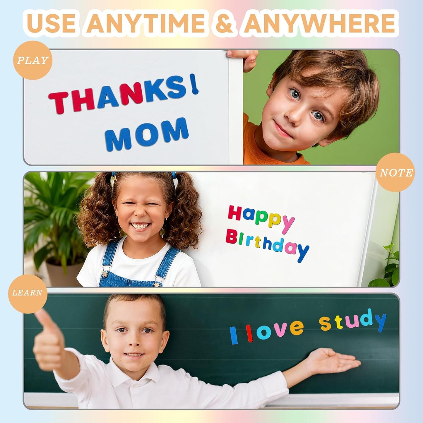 Magnetic Letters ABC Alphabet Magnets for Toddlers 1-3 Fridge Magnets 238 Pcs Double - Side Magnetic Letters Board for Preschool Toddler Spelling and Learning