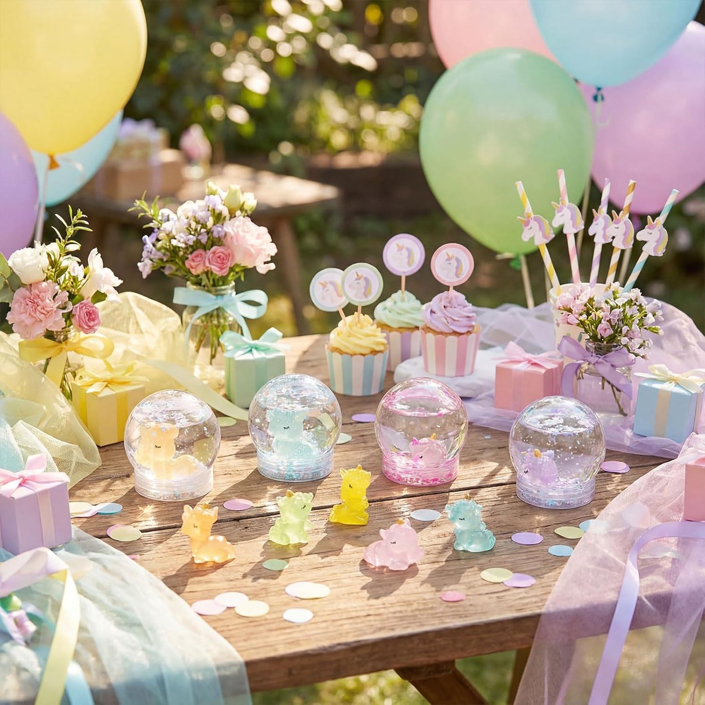 12 Sets DIY Duck Snow Globe Kit for Kids, 12 Globe Bottles, Glow in The Dark Duck Figurines, Glitter Sequins & Mini Hot Glue Gun, Summer Fun Craft Activity Set, Birthday Party Favor Gift